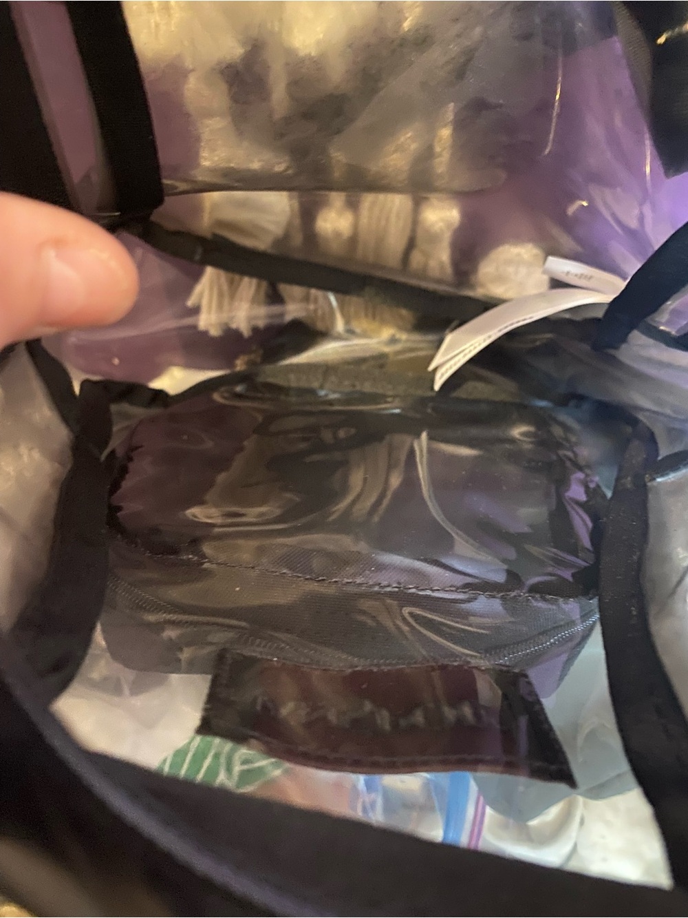 Jansport Black Clear PVC Mini Backpack - Picture 6 of 6